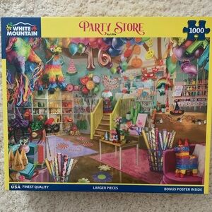 White Mountain Party Store Puzzle - Vibrant Rainbow Decorations